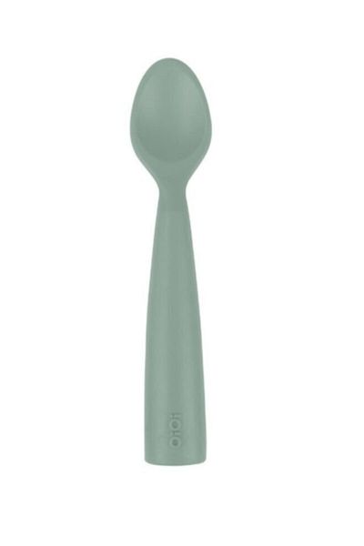 OiOi Set of 3 Nam Nam Spoon River Green, Portion Plate River Green, Silicone Cup