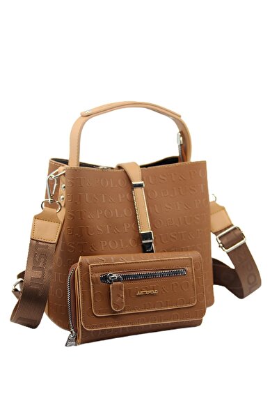 Just Polo Kilit Detaylı Kadın Kartlık Ve Omuz Çanta Kombini Pbu4002-1006