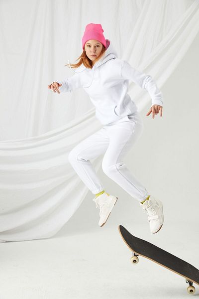 gothamvibes Women's Stay Oversize White Hoodie Sweatshirt