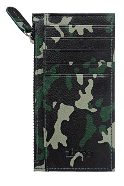 Zippo Card Holder With Zipper Camo Green2006049