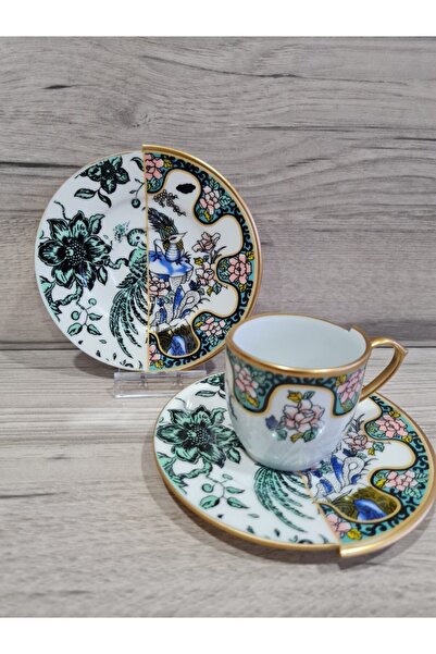 EMİRA HOME Seremony Double Patterned Turkish Coffee Set for 6 People