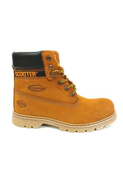 Scooter Cinnamon Yellow Waterproof Leather Unisex Boots