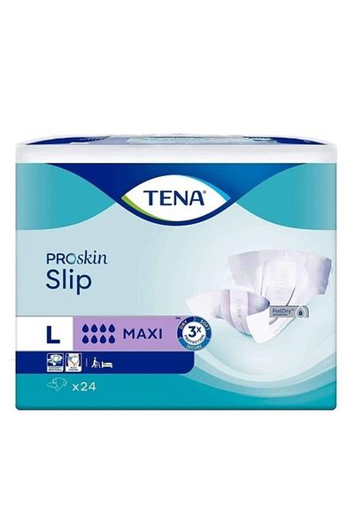 TENA Premium Maxi 8 Drop Large Waistband Patient Diapers Large 24 Pcs