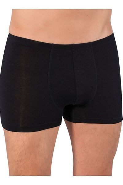 by HW Slip boxer moale, elastic, confortabil, din bambus, negru, pachet de 2