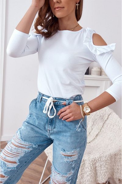 fasardi Off Shoulder Cotton Blouse