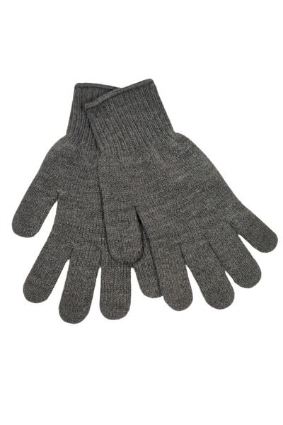 AXE SPORTSWEAR قفازات تريكو شتوية رمادية للرجال