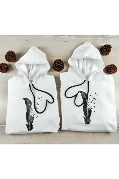 giyinbizden Sevgili Kombini Lână de pasăre cu pene albe