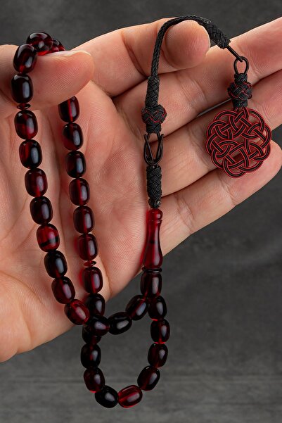 OTTOTESBİH Подарък кехлибарени молитвени мъниста, огнени кехлибарени молитвен...