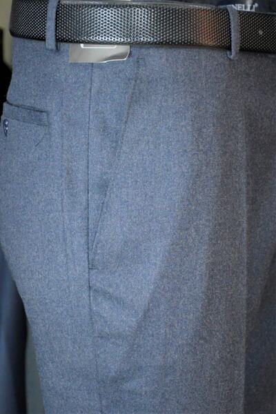 Ege Erkek Giyim Zenelli Kışlık Pantalon Antrasit Mavi