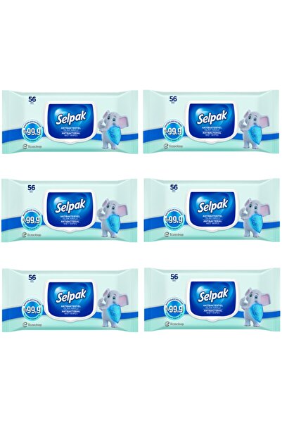 Selpak Antibakteriyel Islak Havlu 56'lı 6 Paket