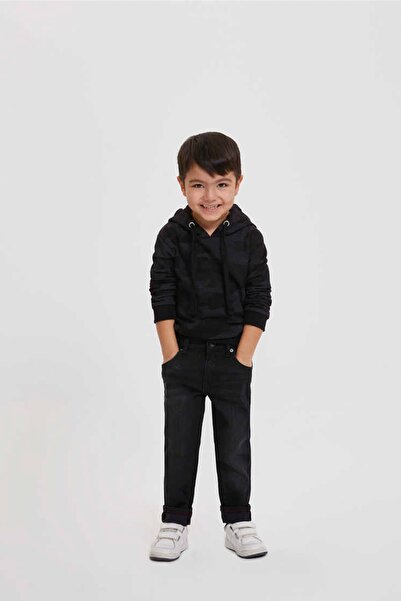 Lee Cooper Erkek Çocuk Faxon Kapş. Sweatshirt Siyah Kamuflaj 201 LCB 241003