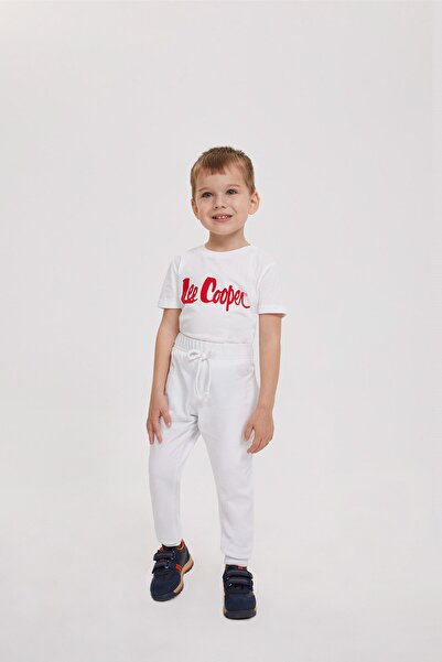 Lee Cooper Boy's Cape Tracksuit Bottom White 202 LCB227002