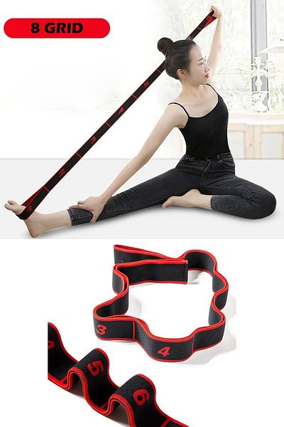 Trendpoint 8 Level Resistance Band - Sport Exercise Aerobic Pilates Squat Band Fitness Yoga