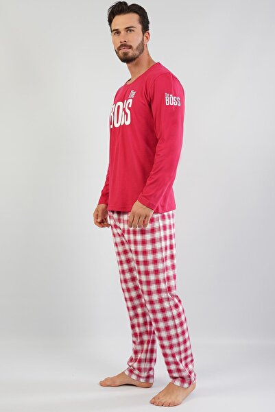 Espuar Erkek The Boss Yazılı Penye Pijama Takımı