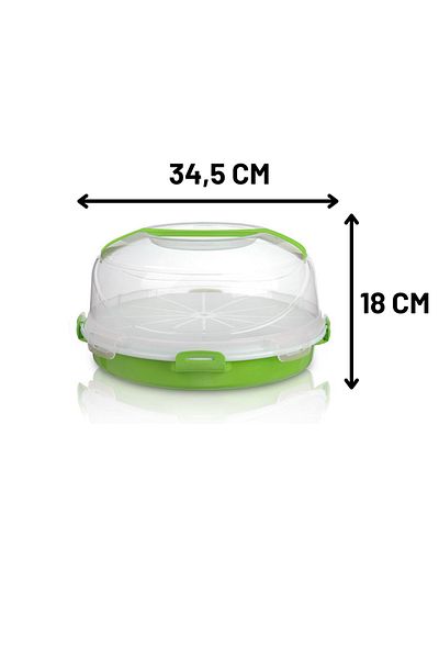Melkan Home Cake Jar with Chamber & Cake Jar with 7 Liter + 2.5 Liter Chamber Milenyum Green