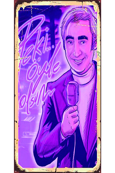 hediyeniburadabul Ξύλινη αφίσα σχεδιασμού της Τουρκικής Κινηματογραφίας Yeşil...