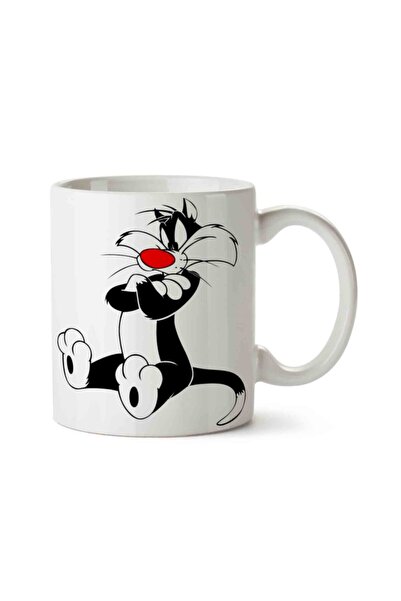 ART HEDİYE كوب لوني تونز سيلفستر مطبوع على الجانبين