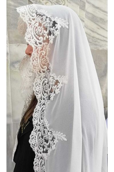 Lady Rio French Guipure Lace Mevlüt Shawl Special Day Chiffon Shawl Scarf Engagement Bundle Dowry Box