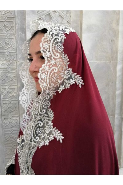 Lady Rio French Guipure Lace Mevlüt Shawl Special Day Chiffon Shawl Scarf Engagement Bundle Dowry Box