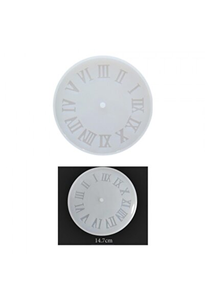 Genel Markalar Epoksi Silikon Kalıp Roma Rakamlı Saat 14.7 Cm