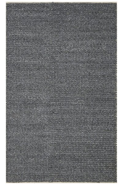 Eko Halı Jade Basketweave Antrasit Naturel Yün Kazak Örgü Desenli El Dokuma Ö...