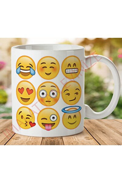 ART HEDİYE كوب إيموجي مطبوع على الجانبين