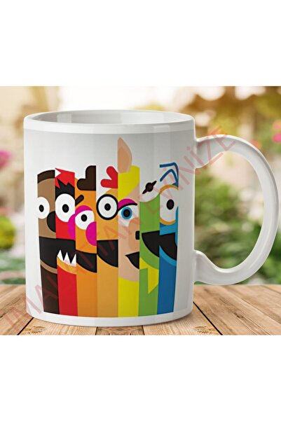 ART HEDİYE كوب مطبوع على الجانبين من Muppet Show