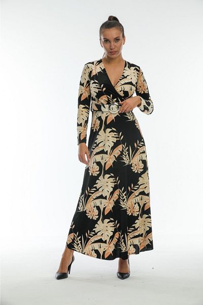 Apple Cix Rochie din catifea cu curea cu model floral