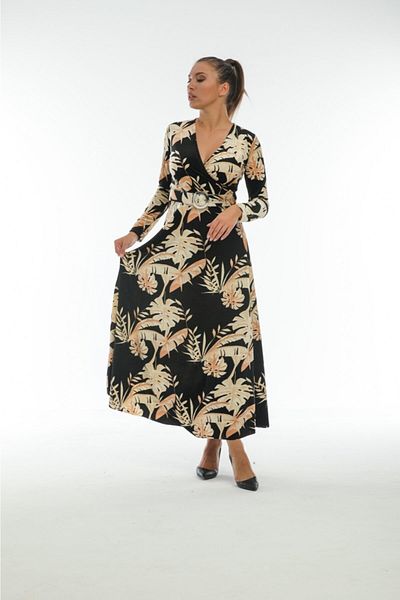 Apple Cix Rochie din catifea cu curea cu model floral