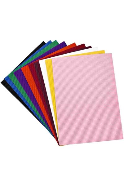 Red Apple 25x35 Oluklu Mukavva 10 Renk Paket