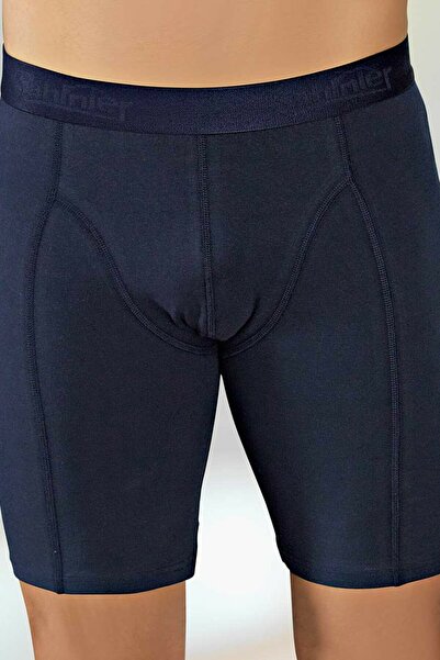 Şahinler Sahınler Me114-lcs Лікра Довгі Боксерки Сорт Лаконічний Синій