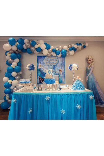 BEST PARTİ DOĞUM GÜNÜ PARTİ SÜSLERİ Frozen Concept 100 Pieces Metallic Balloon Balloon Chain