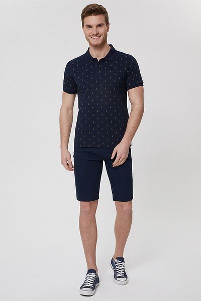 Lee Cooper Мъжка тениска с поло яка от бор, тъмносиня, 212 LCM 242043
