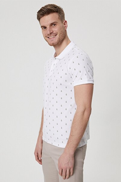 Lee Cooper Men's Pine Polo Neck T-Shirt White 212 Lcm 242043