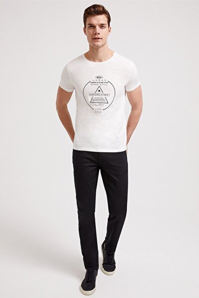 Lee Cooper Erkek Street O Yaka T-Shirt Ekru 202 LCM 242030