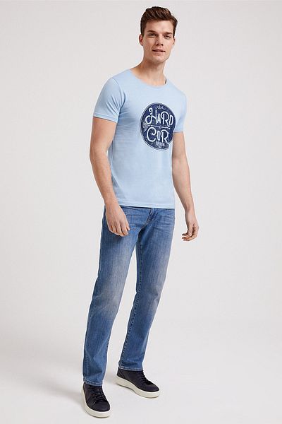 Lee Cooper Men's Circle O Neck T-Shirt A.Blue 202 LCM242035