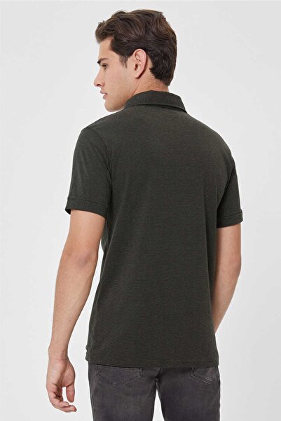 Lee Cooper Men's Daker Polo Neck T-Shirt Khaki 202 LCM242050