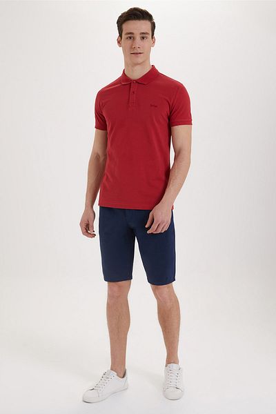 Lee Cooper Men's Twins Pike Polo Neck T-Shirt Red 202 LCM242042