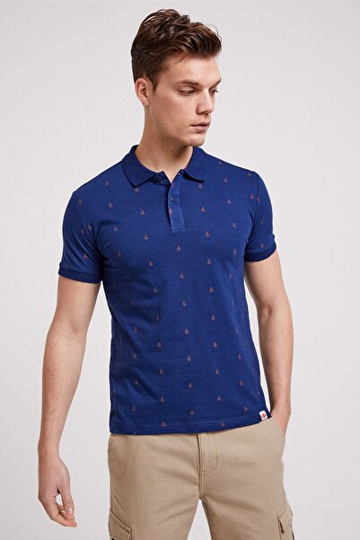 Lee Cooper Ανδρικό μπλουζάκι με λαιμόκοψη Sail Polo Indigo 202 LCM242070