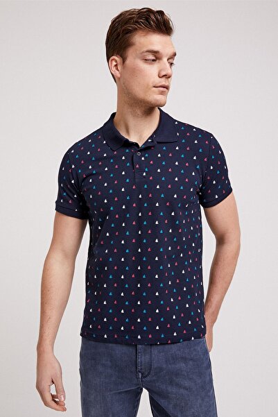 Lee Cooper Ανδρικό μπλουζάκι πλοίου Pique Polo γιακά Μπλε Navy 202 LCM242063