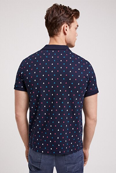 Lee Cooper Ανδρικό μπλουζάκι πλοίου Pique Polo γιακά Μπλε Navy 202 LCM242063