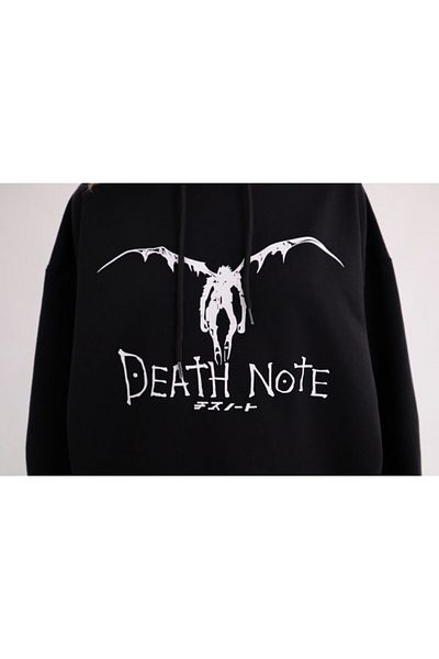 AlpCollection Hanorac din bumbac cu glugă cu model Death Note Ryuk Anime - Mediu