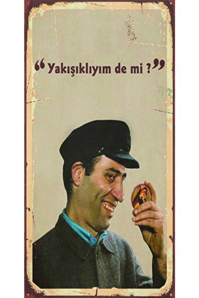 hediyeniburadabul Ξύλινη αφίσα σχεδιασμού της Τουρκικής Κινηματογραφίας Yeşil...