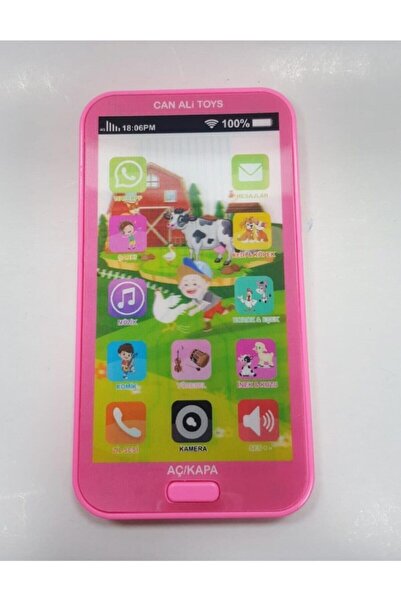 Pasifik Toys Pilli Işıklı Sesli Pembe Akıllı Telefon
