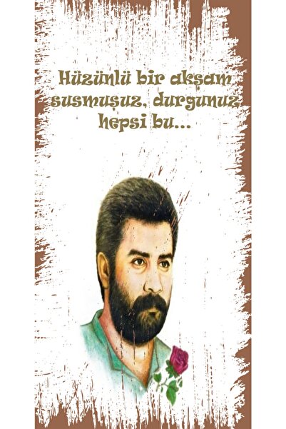 hediyeniburadabul Ahmet Kaya Design Written Mini Wooden Poster