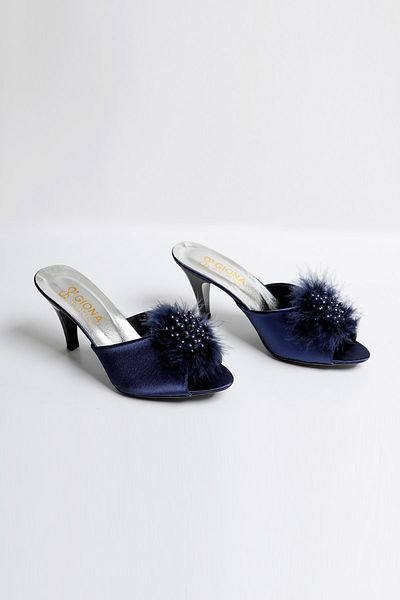 GIONA Heeled Hairy Bridal Dowry Slippers