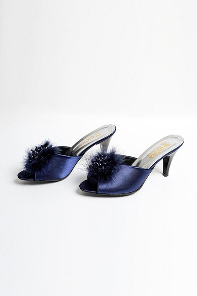 GIONA Heeled Hairy Bridal Dowry Slippers