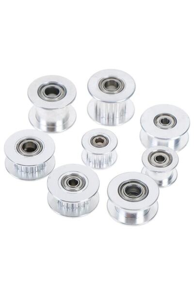 Genel Markalar 3mm Gt2 16 Diş 6mm Kayış Uyumlu Gümüş Renk Avare Kasnak(Dişsiz)