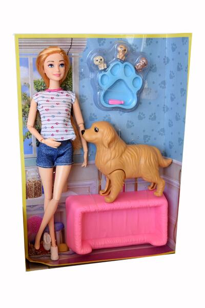 Barbie Bebek Ve Doğuran Köpeği Doğum Yapan Köpek + Hediye Cüzdan