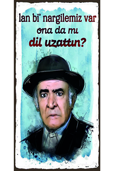 hediyeniburadabul Ξύλινη αφίσα σχεδιασμού της Τουρκικής Κινηματογραφίας Yeşil...